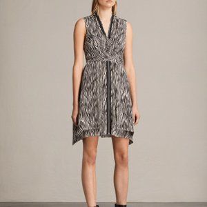 All Saints Jayda Dress - Zebra (Size 8)